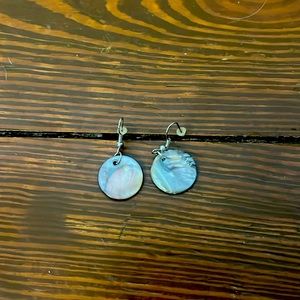 Glass dangling earrings